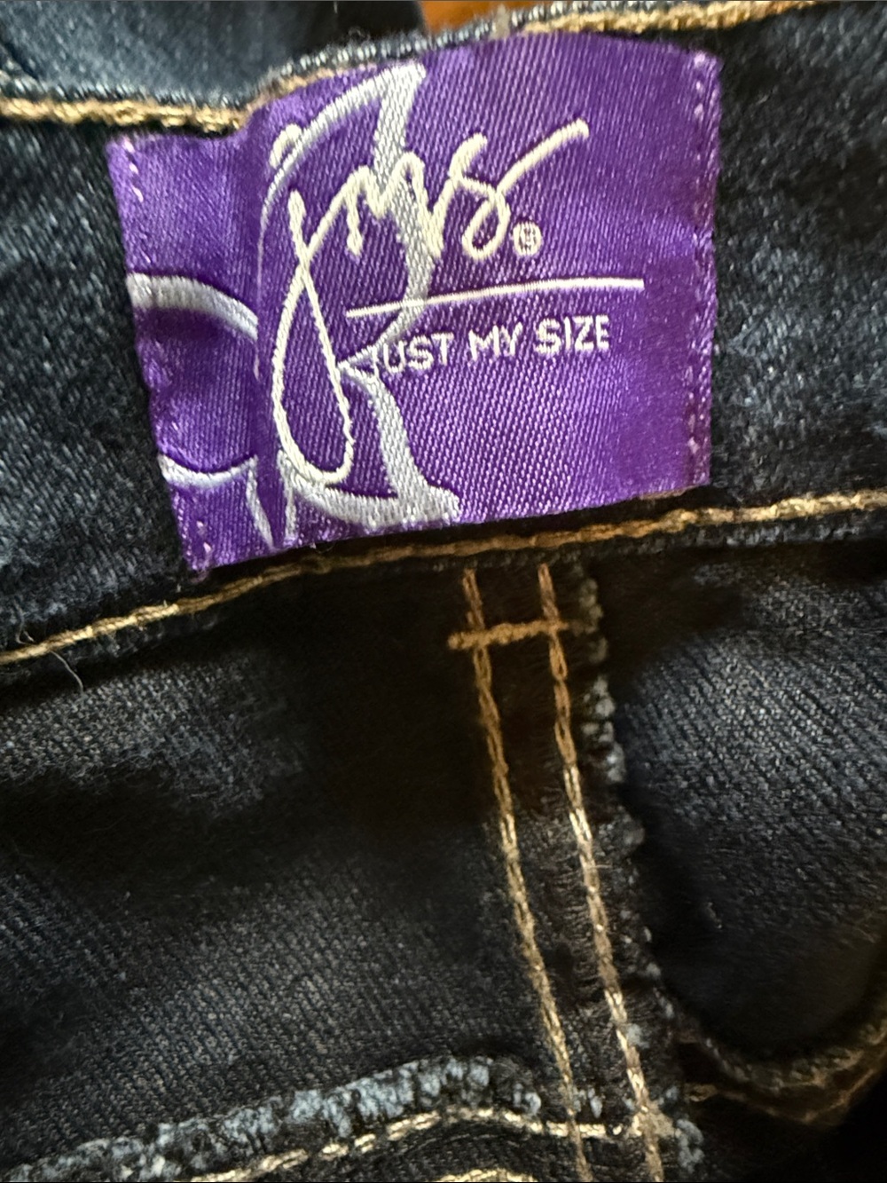 Just My Size Dark Blue Denim Jeans with Purple Label